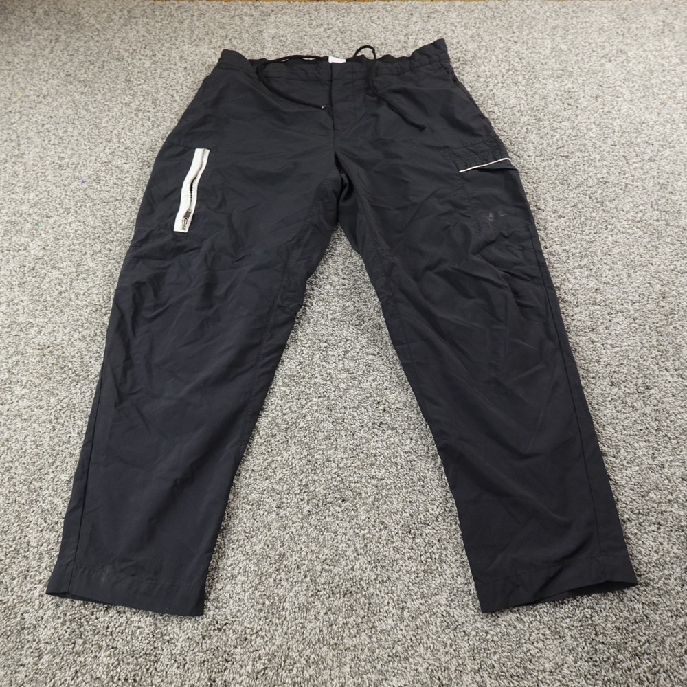 Nike Pants Mens 36 Black Cargo Drawstring Warmup Jogger‎ Sweatpants Workout Gym